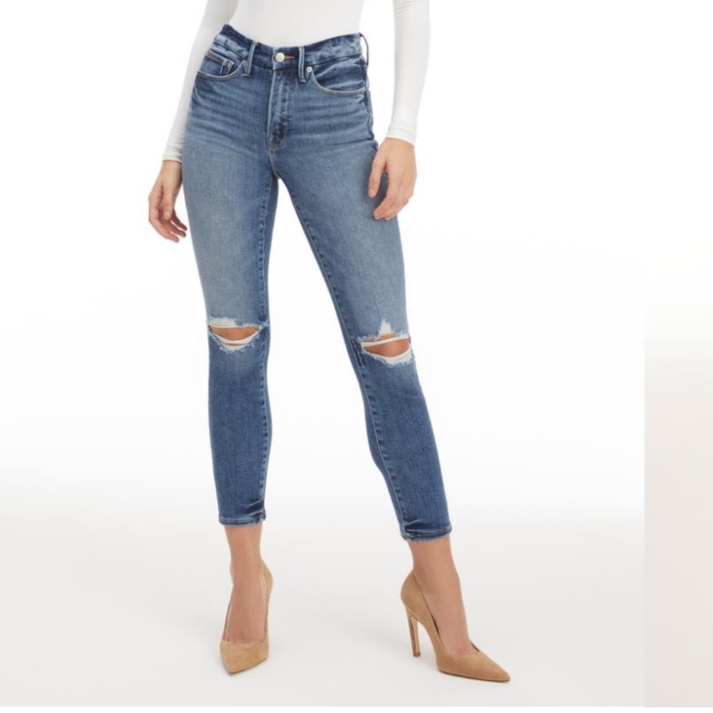 NWT Good American Good Legs Fray Hem 27